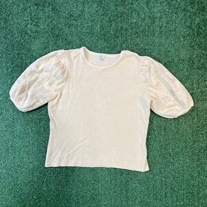 Chic Cream Puff Sleeve Sweater